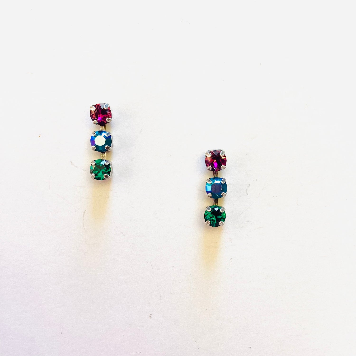 Delicate Polka Dot Earrings in Galaxy {3 Stones} - KaraMarie