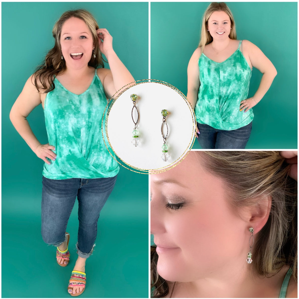 Cool It Now Earrings in Mint Green - KaraMarie