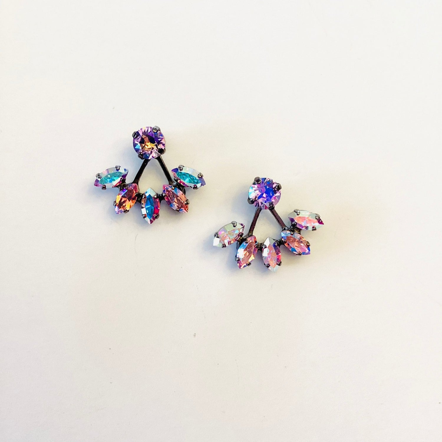 Spike Earring Jacket in Rose x Violet {Black Metal}