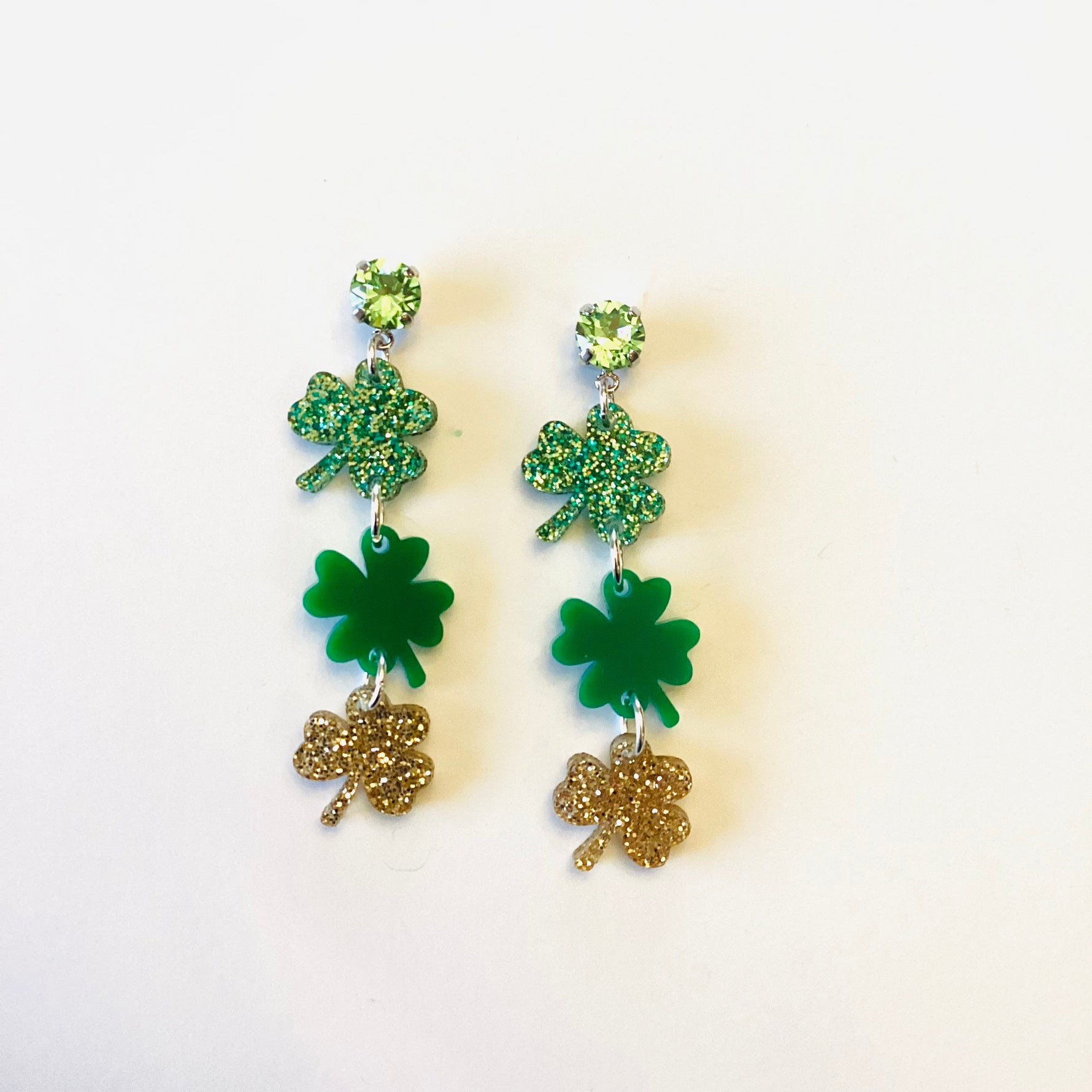 Get Lucky Clover Acrylic Earrings - KaraMarie