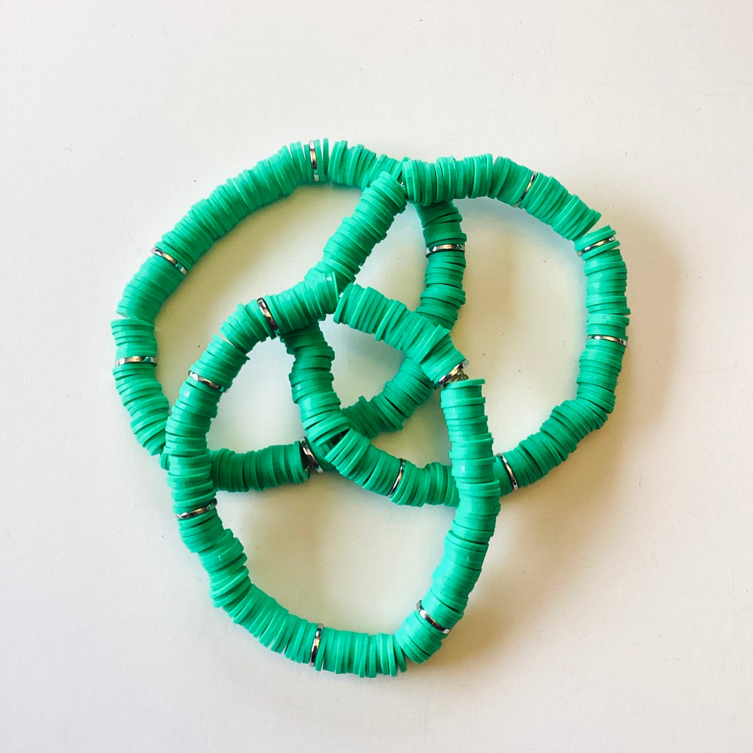 Fern :: Heishi Stretch Bracelet {NO CHARM}