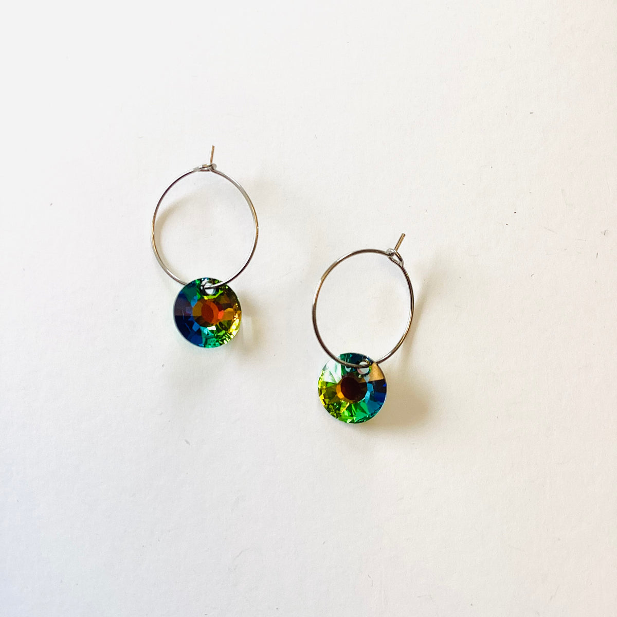 End of the Rainbow Sunburst Hoop Earrings - KaraMarie