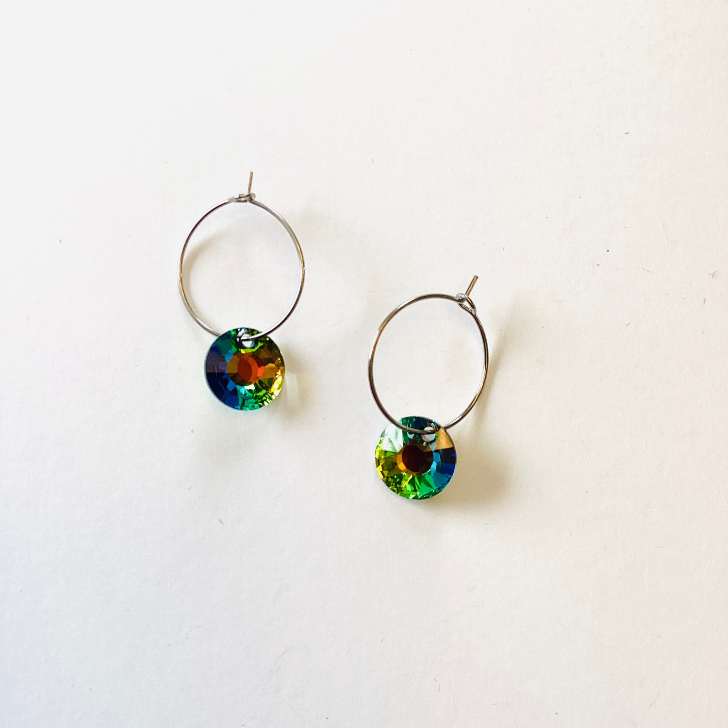 End of the Rainbow Sunburst Hoop Earrings - KaraMarie
