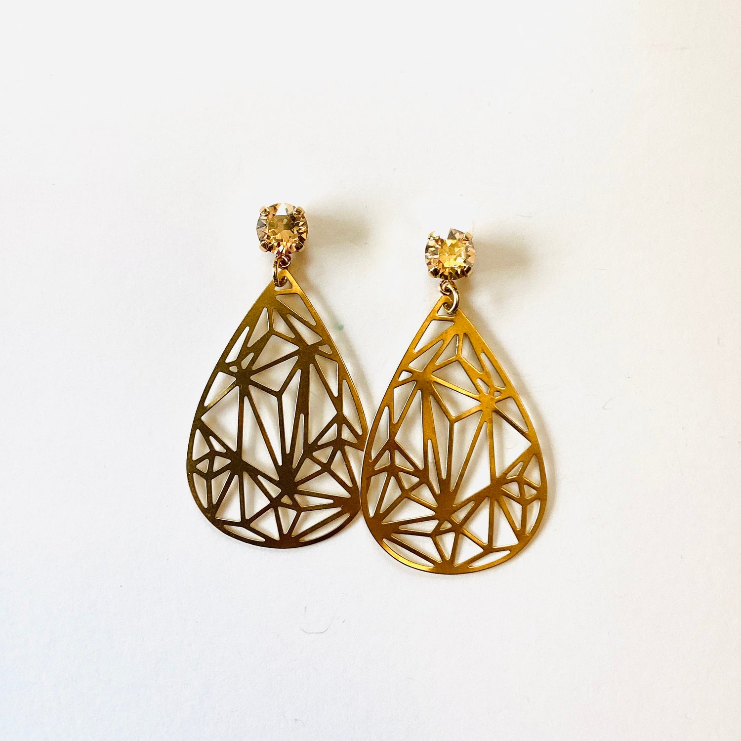 Golden Geometric Earrings - KaraMarie