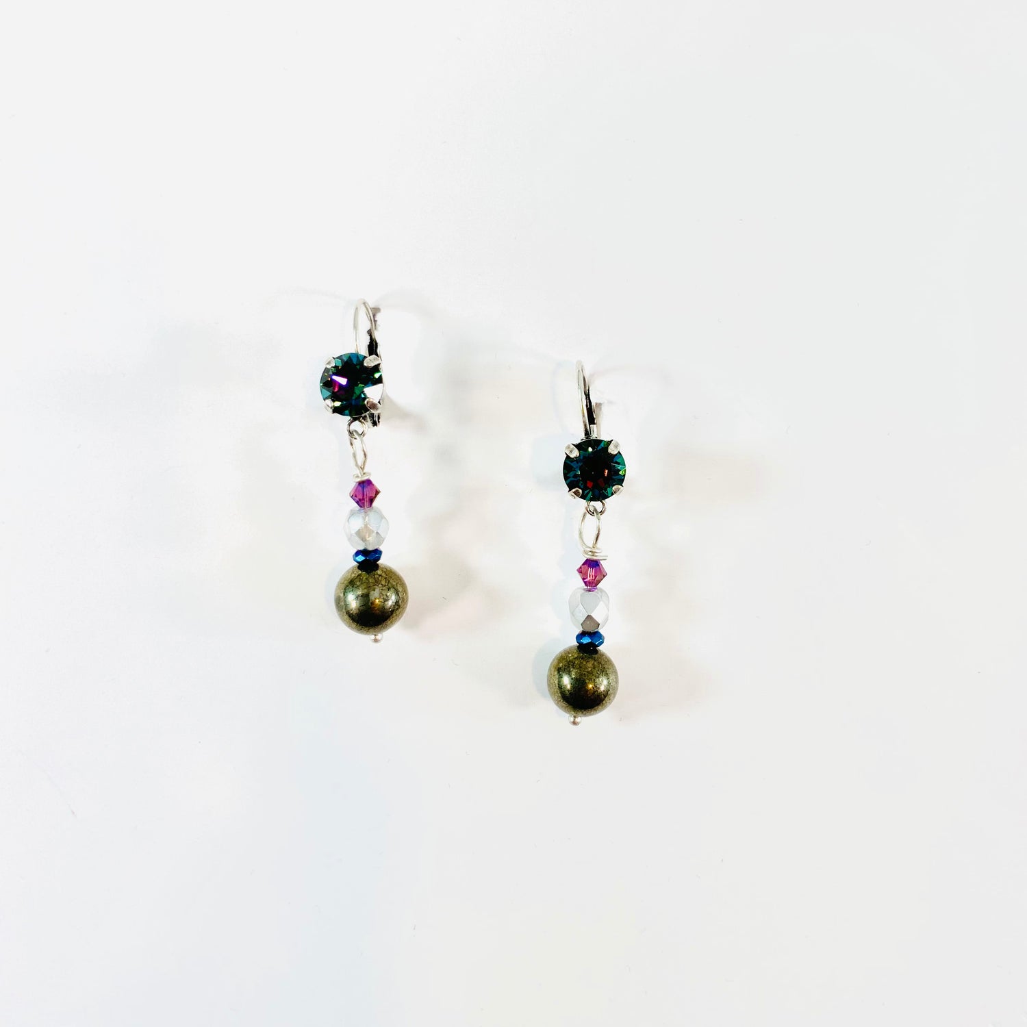 Simple Drop Earrings featuring Aqua Volcano
