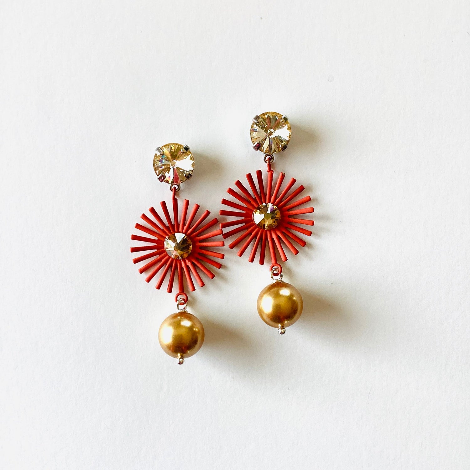 Golden Rays Sunburst Earrings
