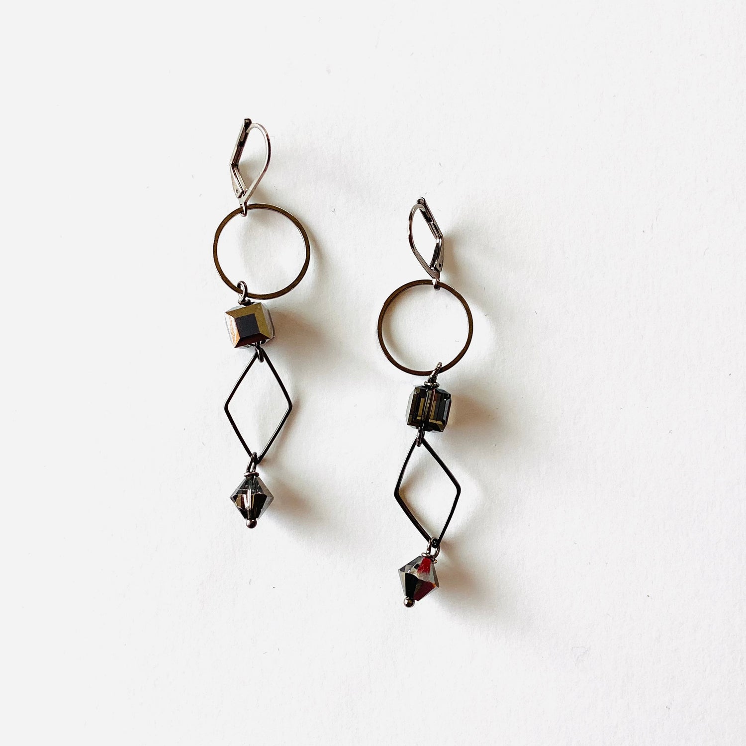 With Love Black Drop Earrings