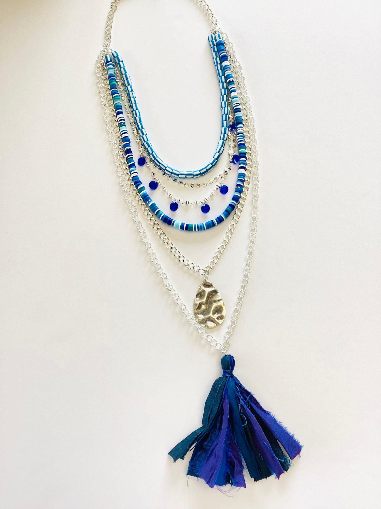 Layers of Color Statement Necklace in Ocean Breeze - KaraMarie