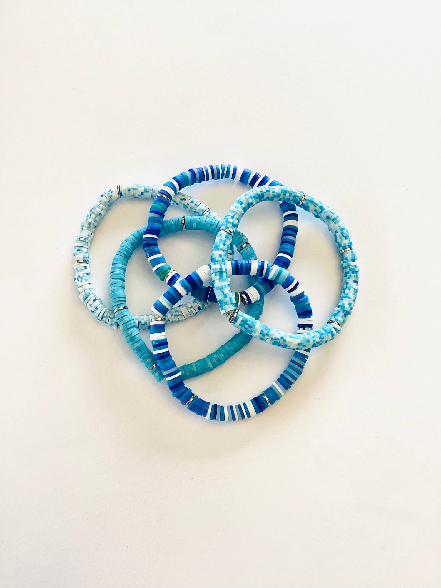 Ocean Breeze Collection :: Heishi Stretch Bracelet Stack {Multiple Colors!} - KaraMarie