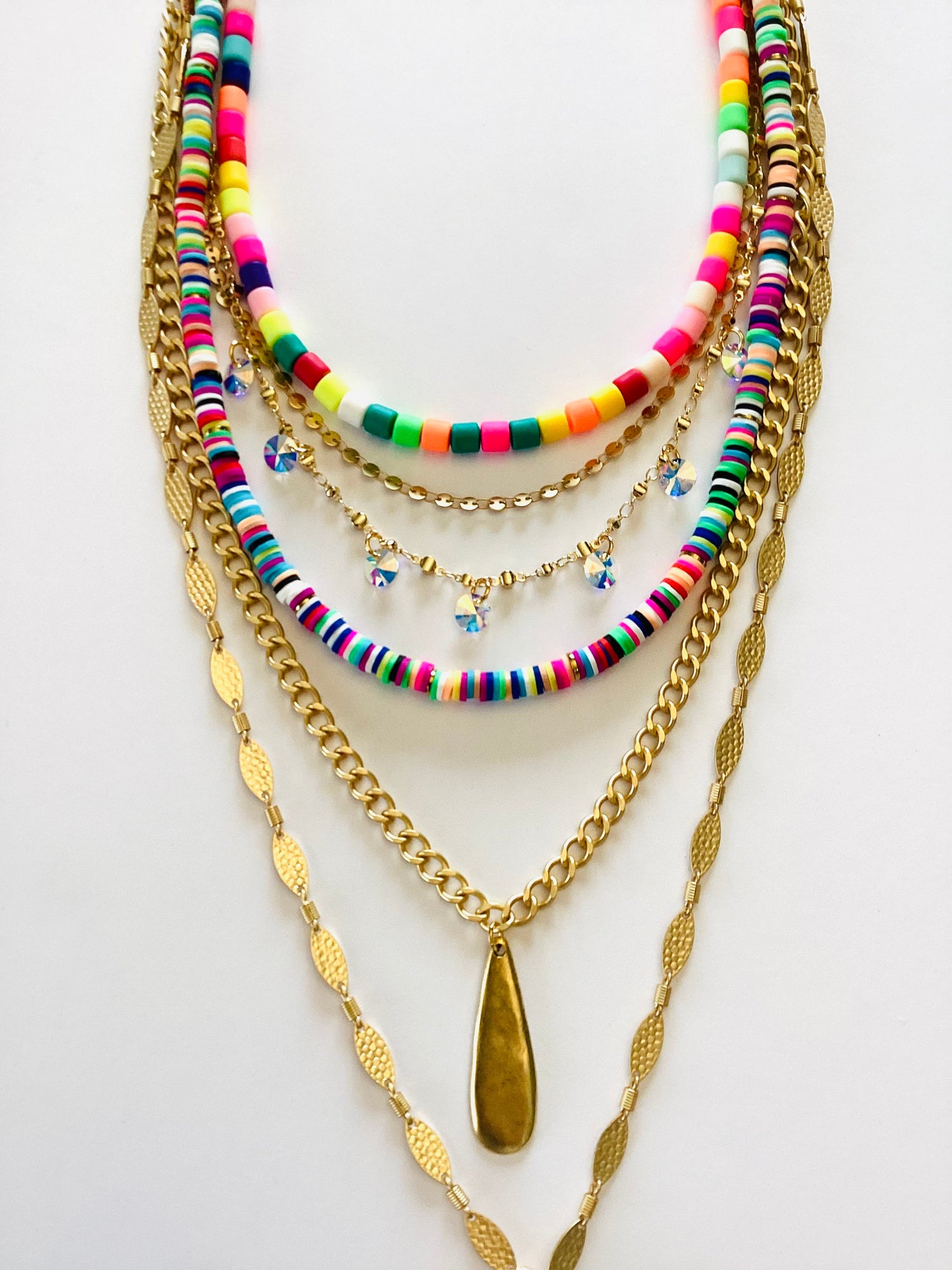 Layers of Color Statement Necklace in Carnivale
