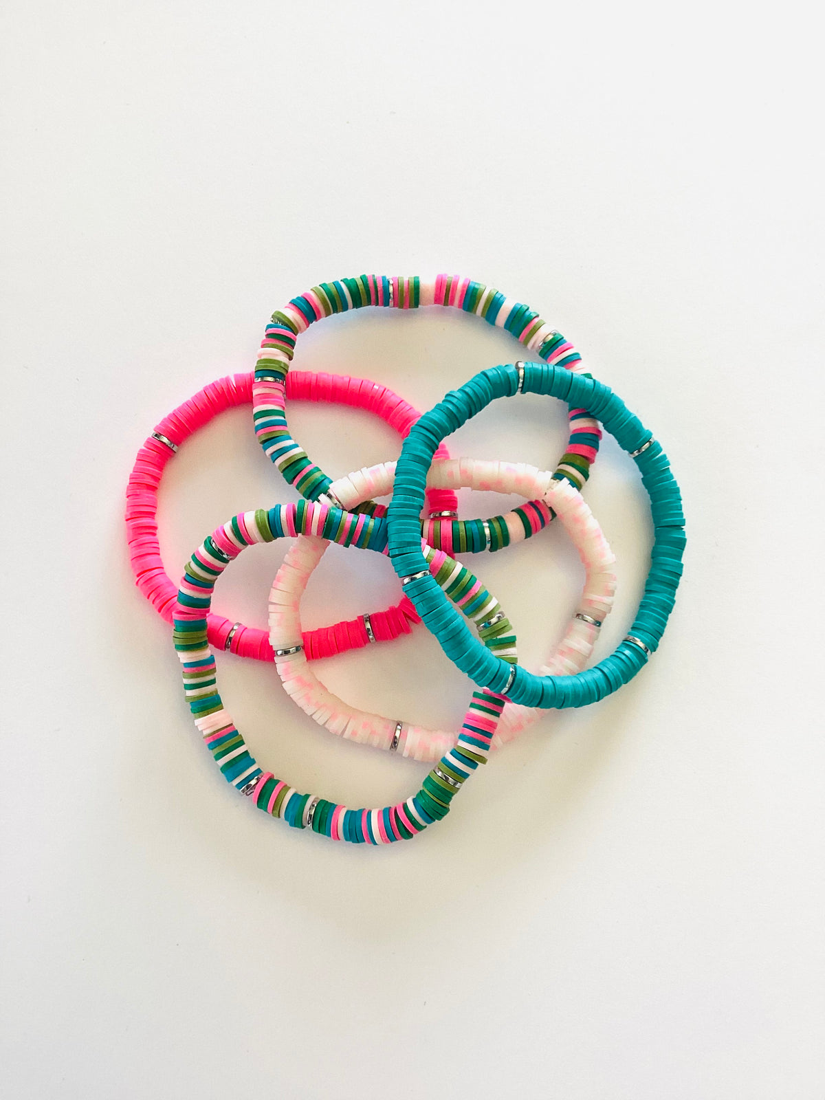 Rose Garden Collection :: Heishi Stretch Bracelet Stack {Multiple Colors!} - KaraMarie