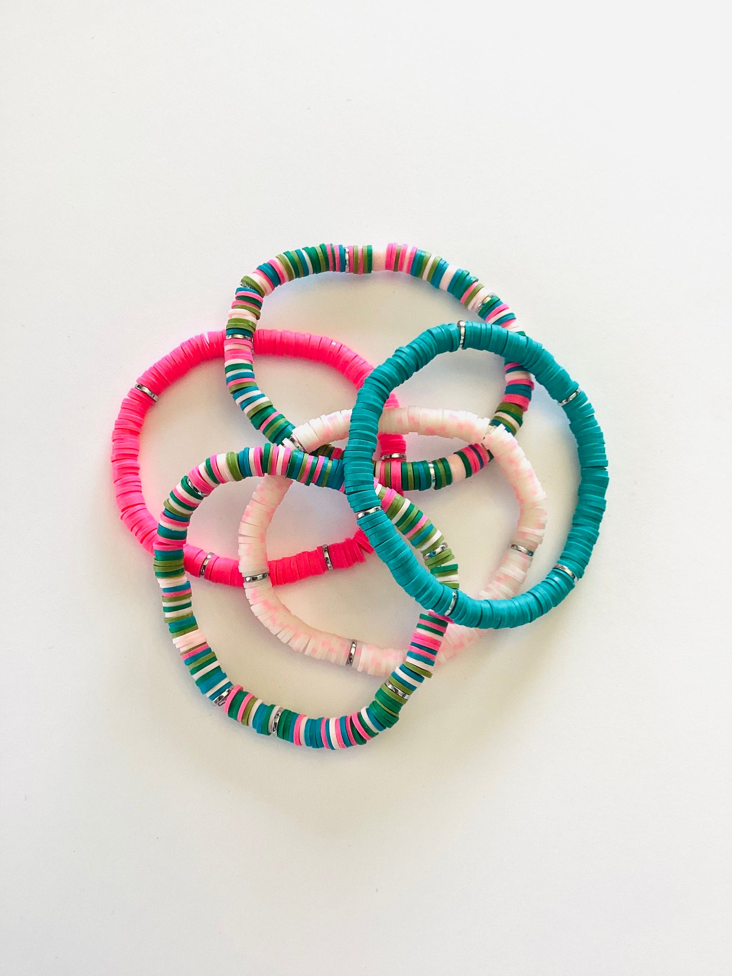 Rose Garden Collection :: Heishi Stretch Bracelet Stack {Multiple Colors!} - KaraMarie