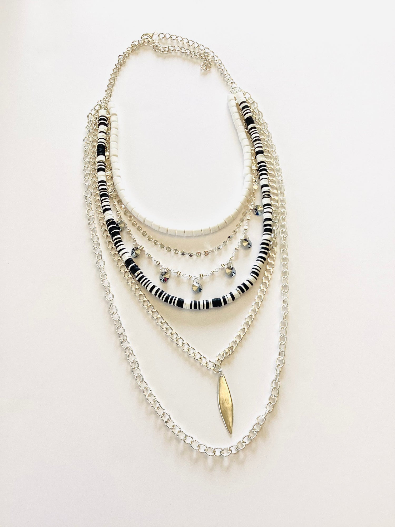 Layers of Color Statement Necklace in Monochrome Magic - KaraMarie
