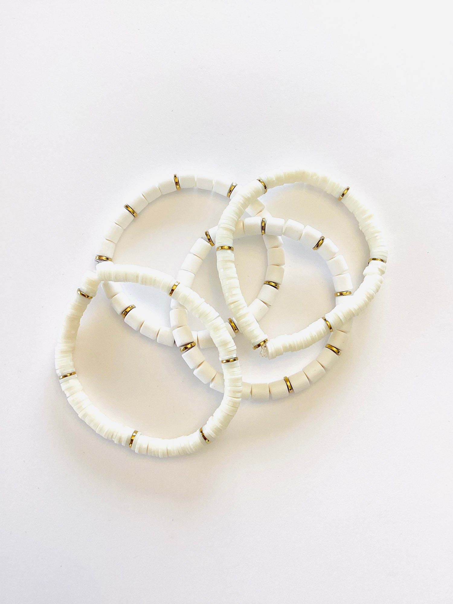 Ivory Glow Collection :: Heishi Stretch Bracelet Stack {Multiple Colors!}
