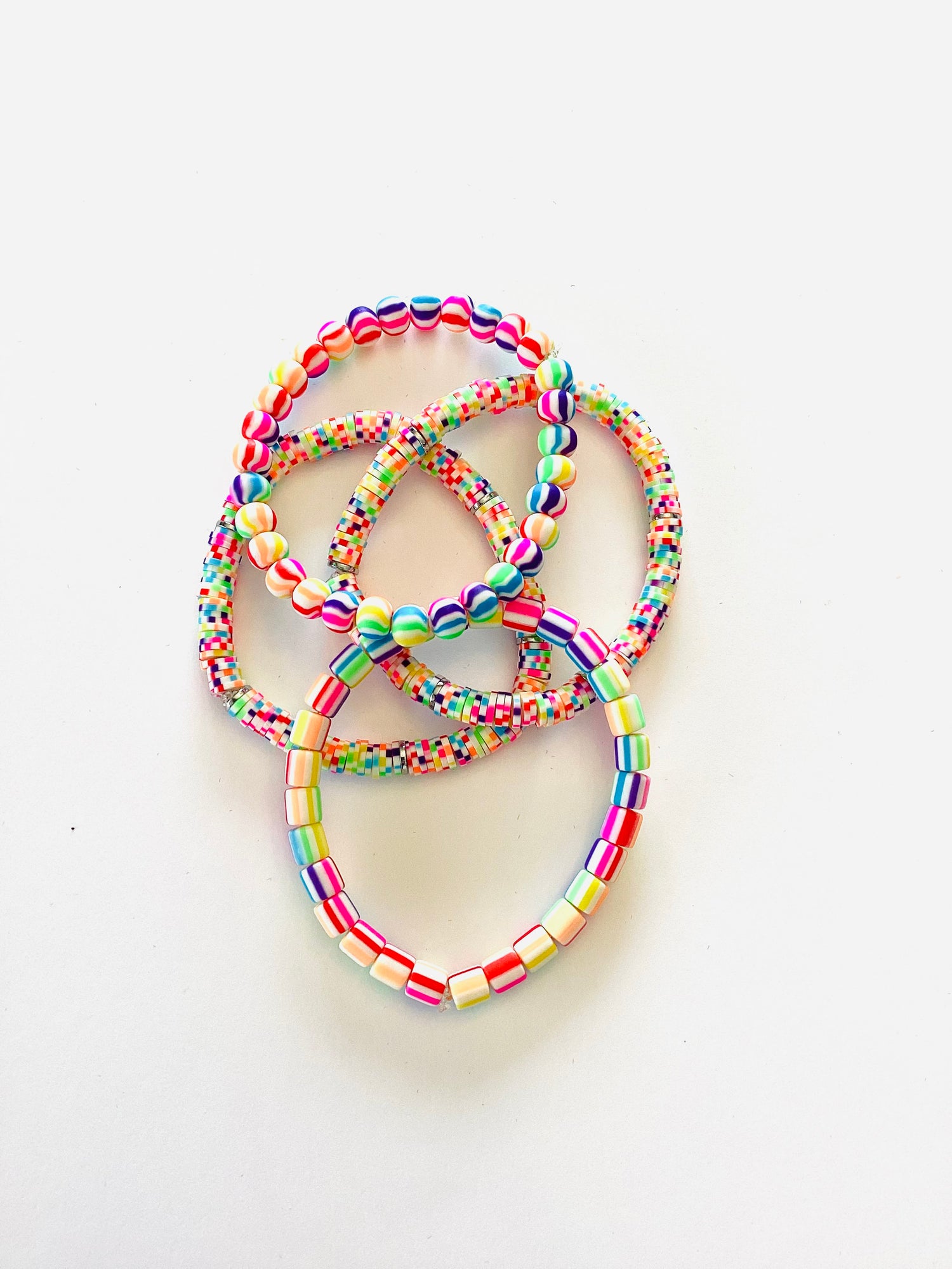 Rainbow Bright Collection :: Heishi Stretch Bracelet Stack {Multiple Colors!}