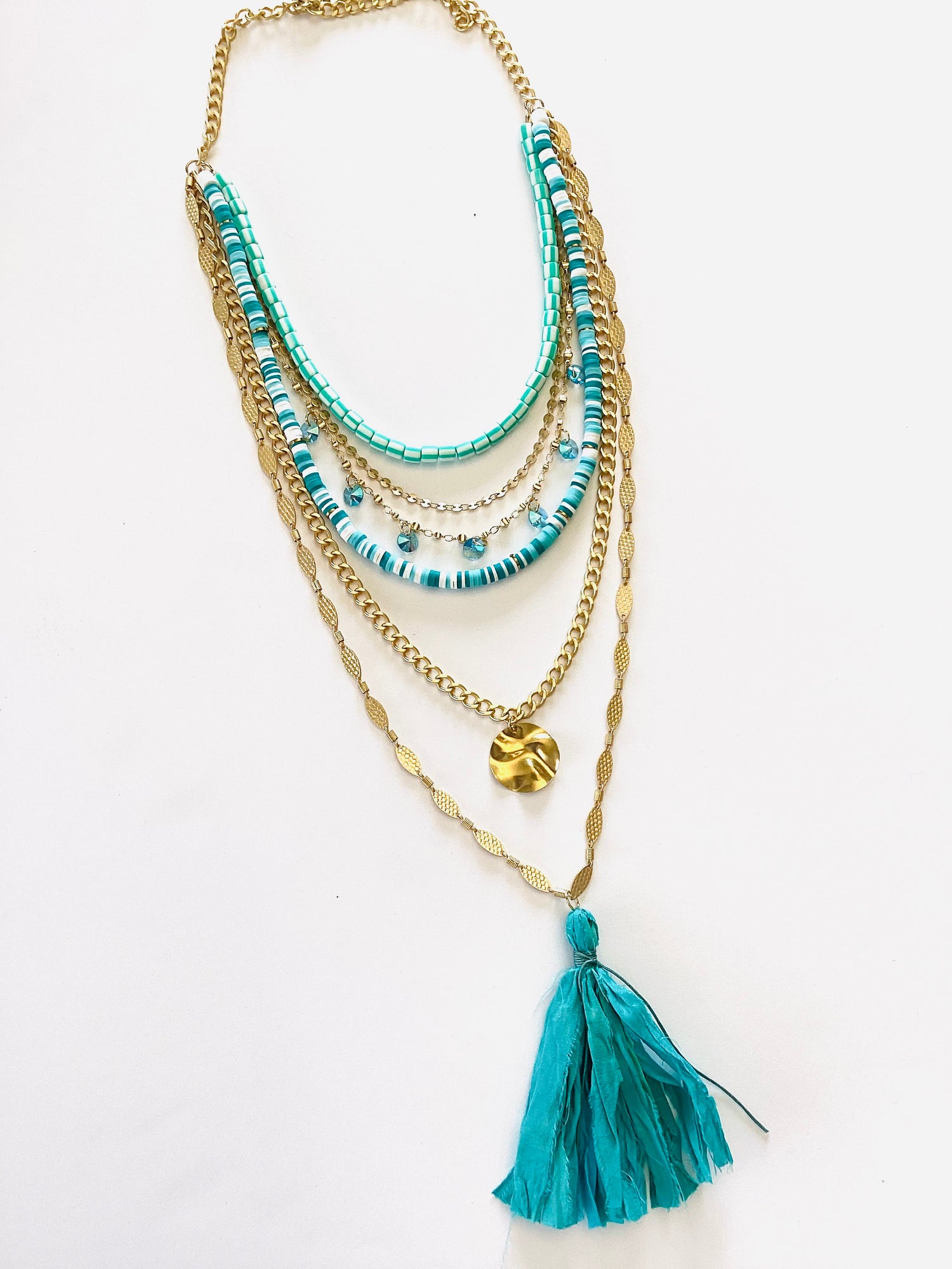 Layers of Color Statement Necklace in Carribean Crush