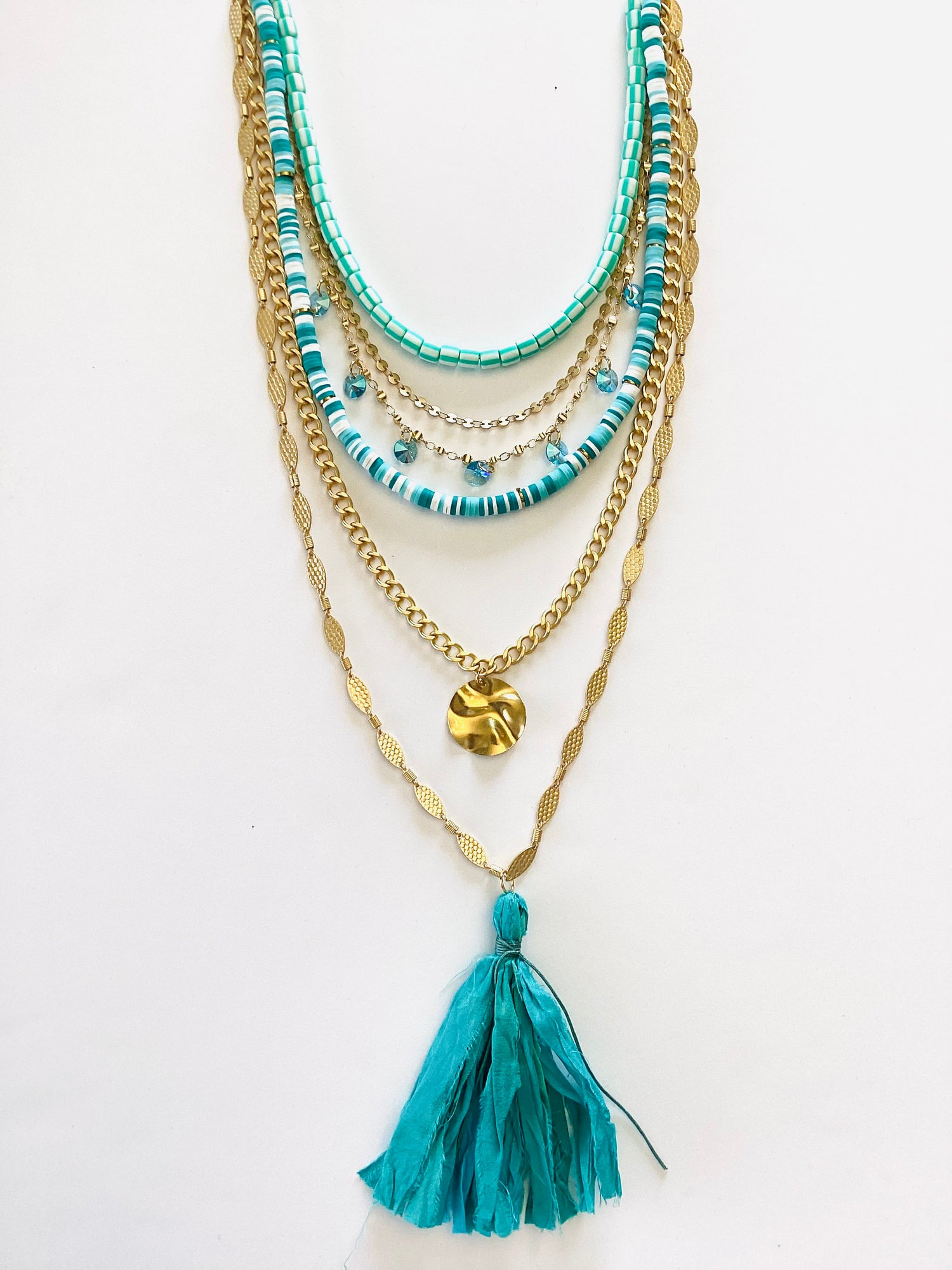 Layers of Color Statement Necklace in Carribean Crush