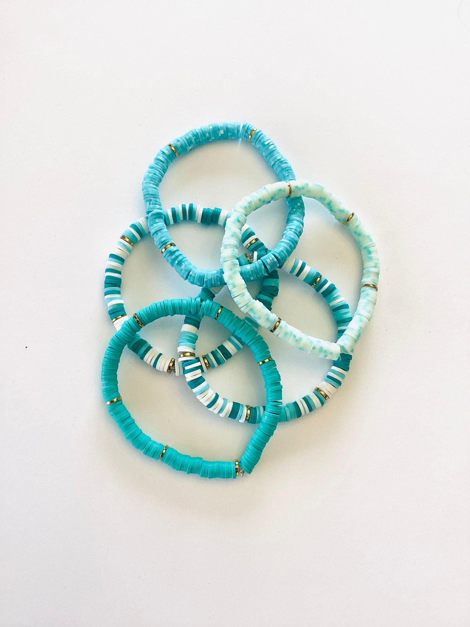 Carribean Crush Collection :: Heishi Stretch Bracelet Stack {Multiple Colors!}