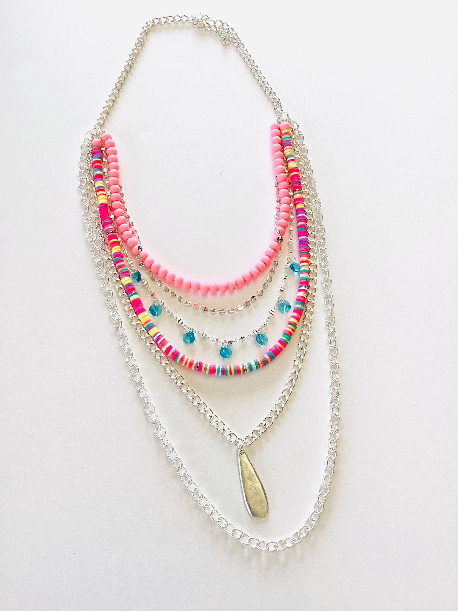 Layers of Color Statement Necklace in Tropicana