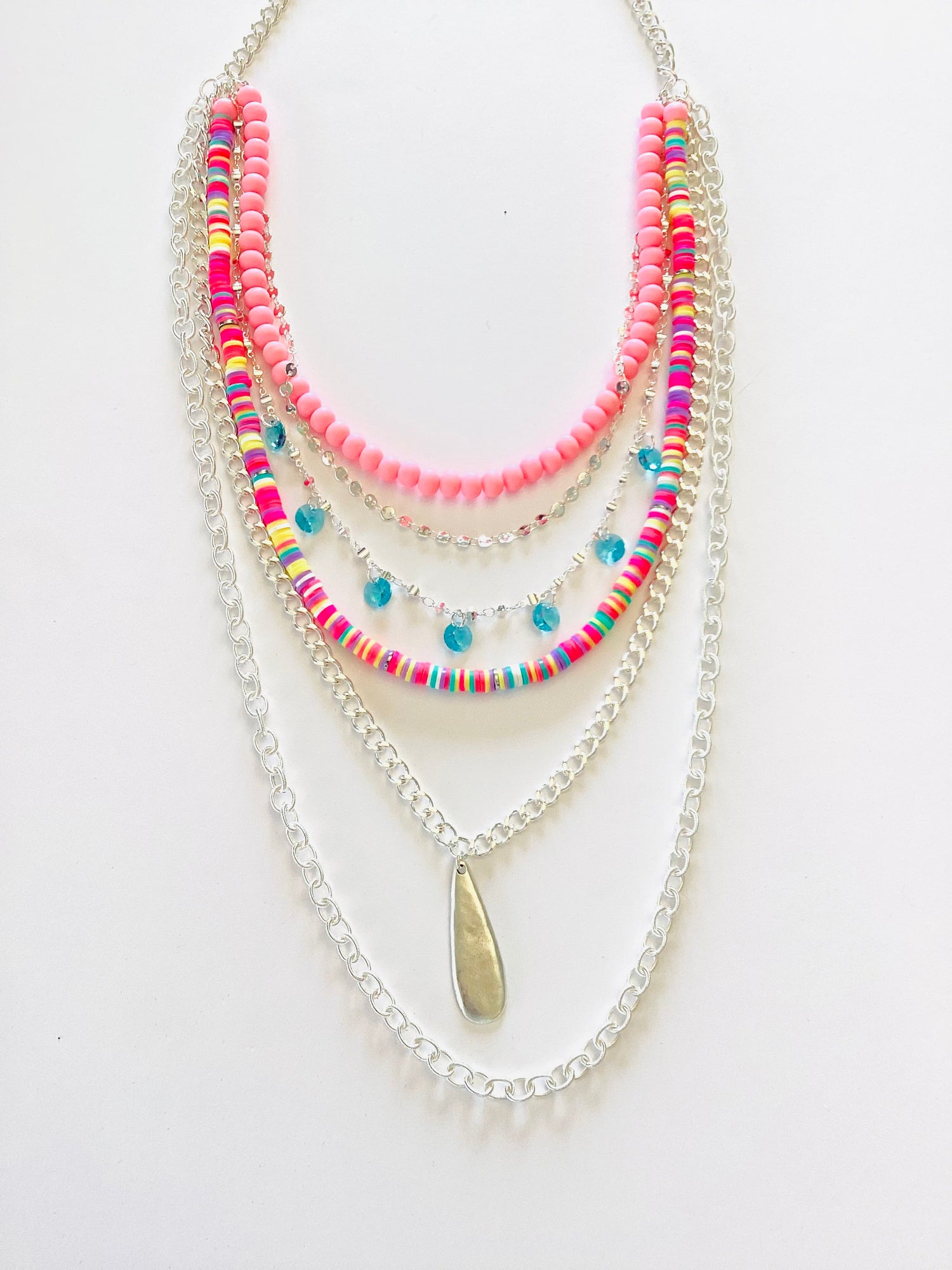 Layers of Color Statement Necklace in Tropicana