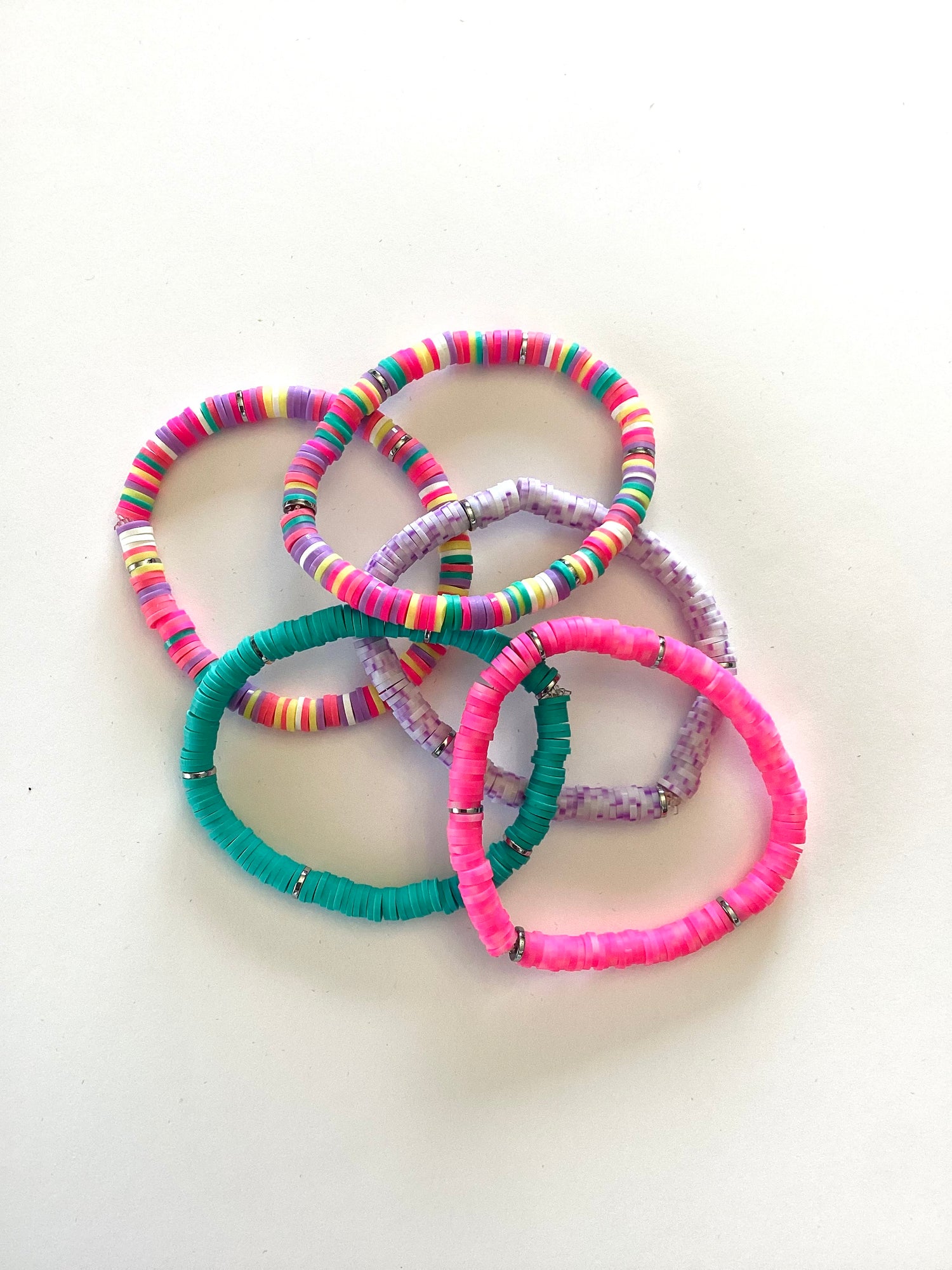 Tropicana Collection :: Heishi Stretch Bracelet Stack {Multiple Colors!}
