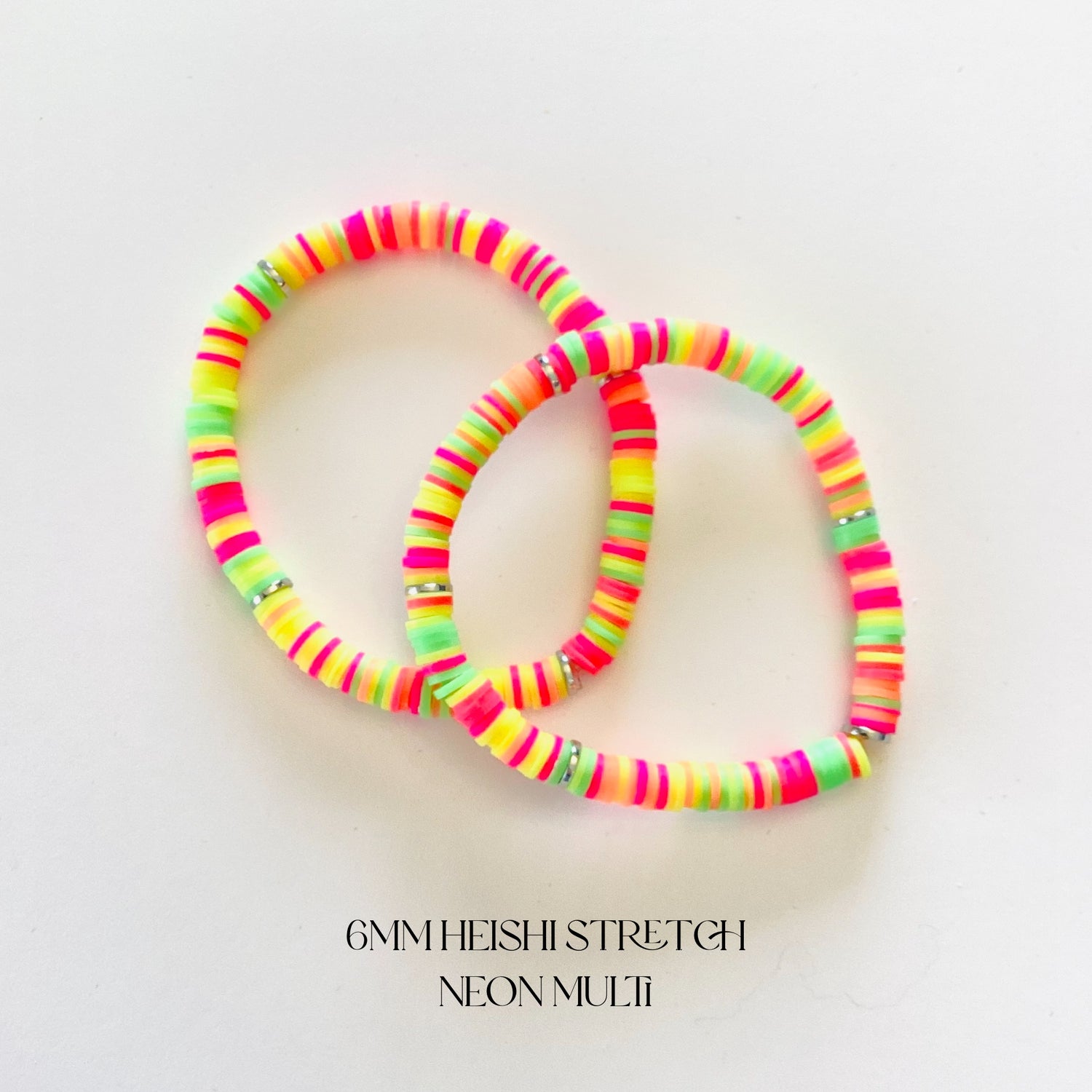 Neon Lights Collection :: Heishi Stretch Bracelet Stack {Multiple Colors!}