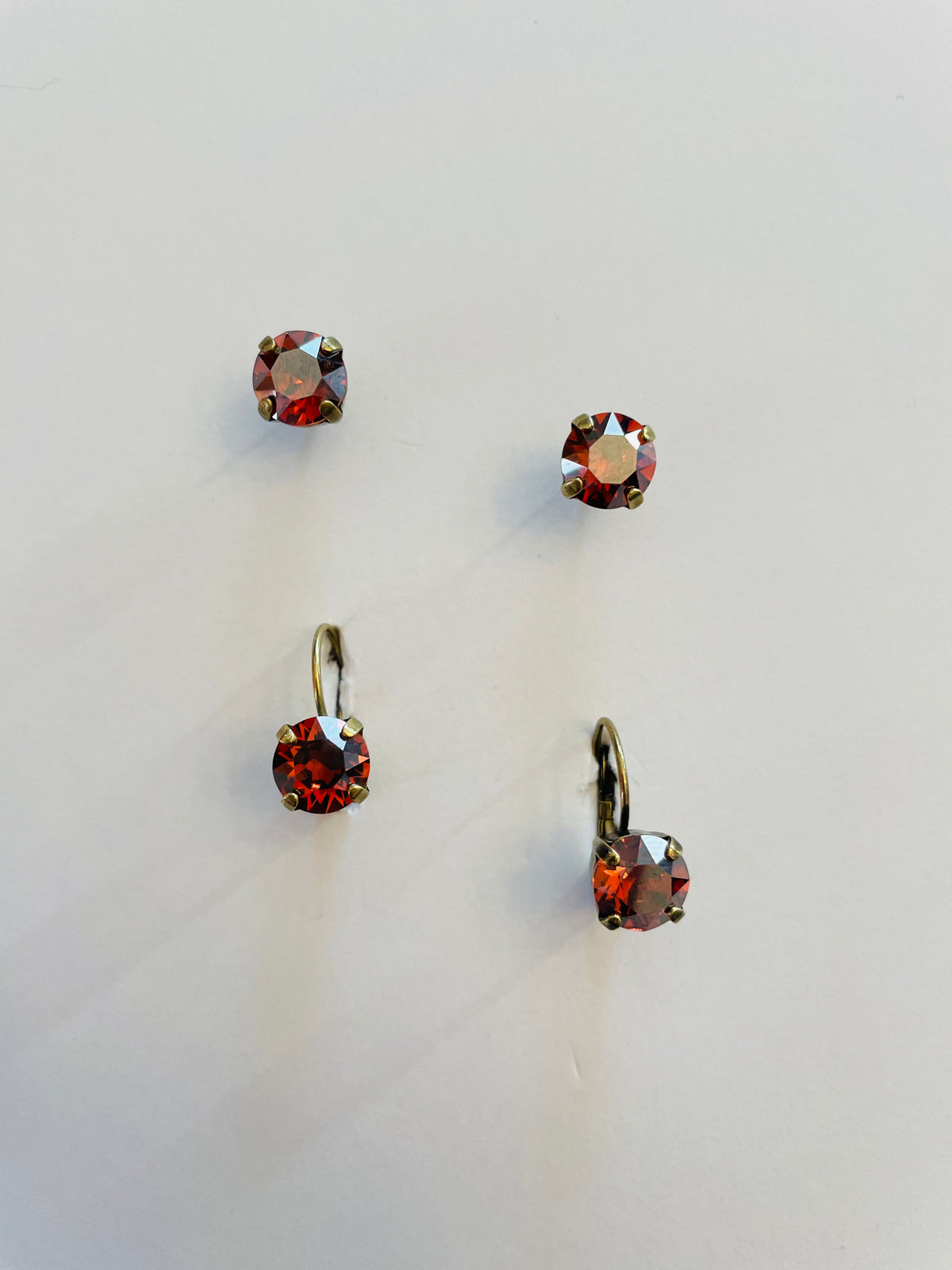 8mm Drop OR Post featuring Padparadscha Luster - KaraMarie