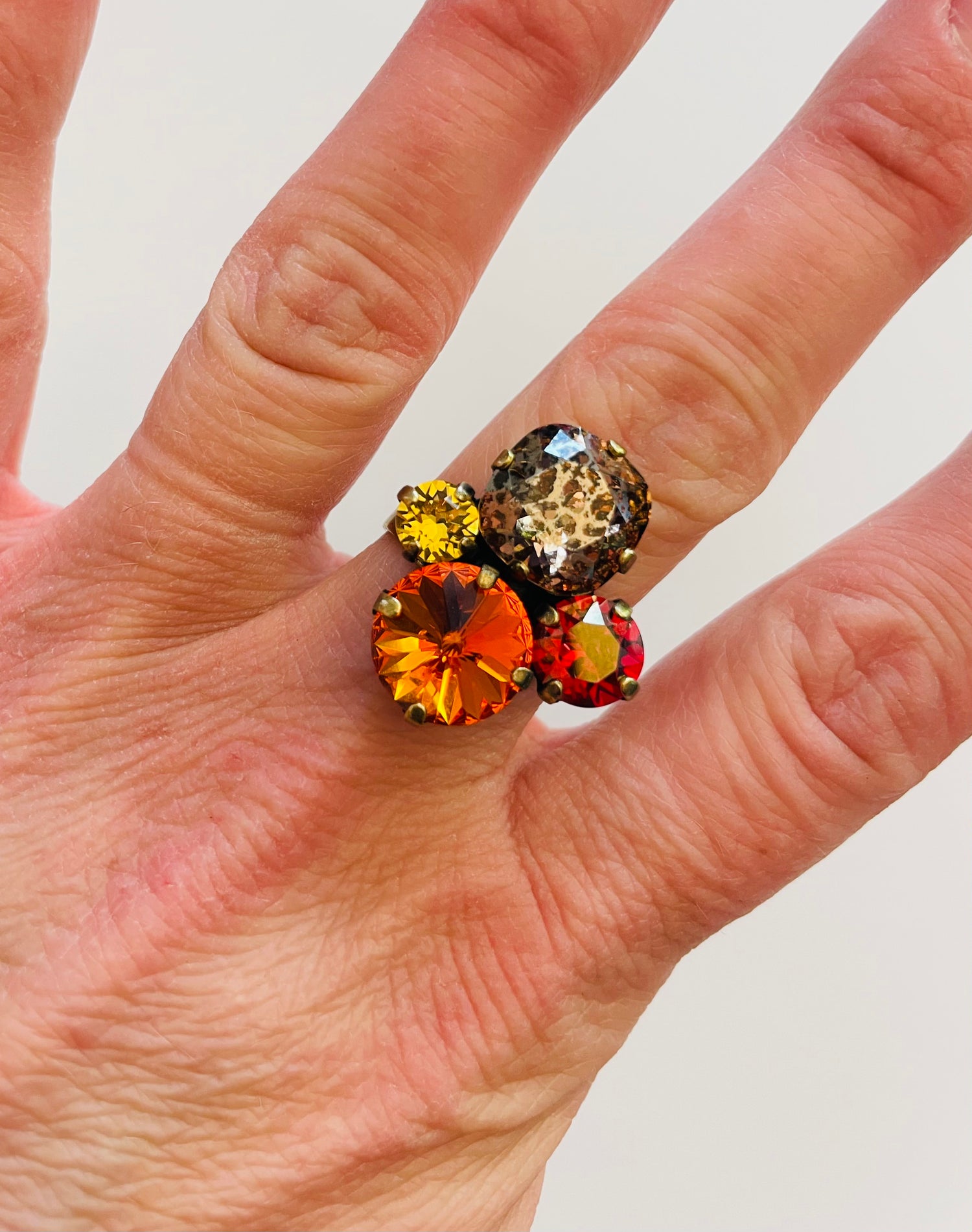 Fall Cluster Ring featuring Scarlett Champagne