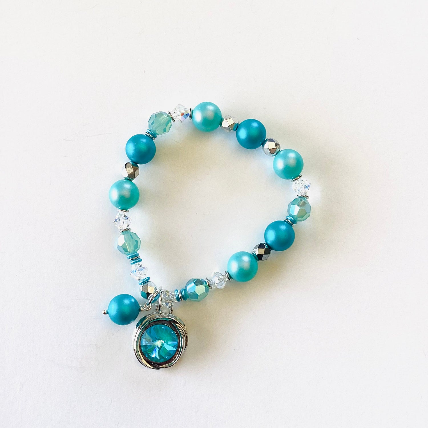 Ocean Waves Stretch Charm Bracelet