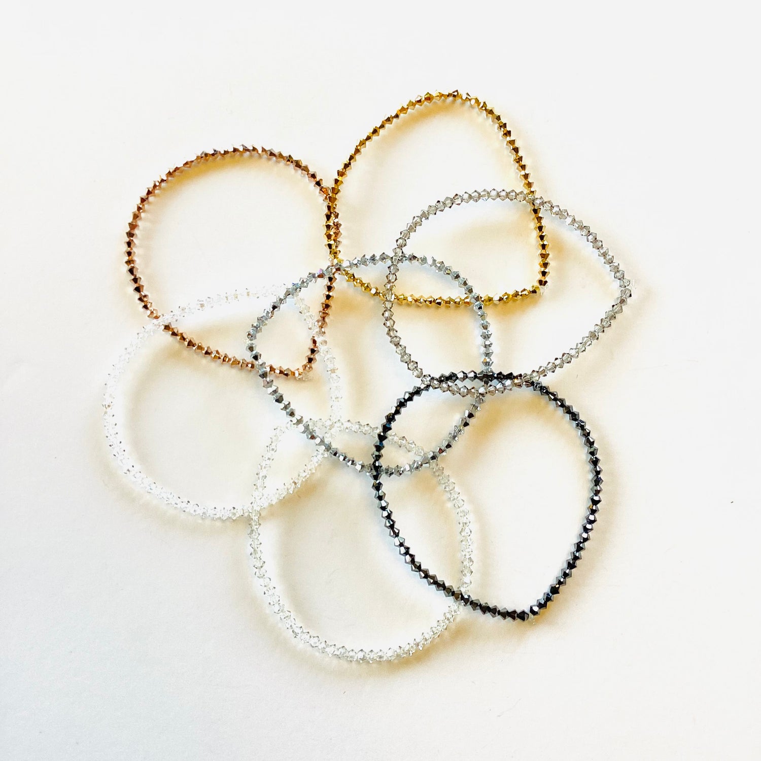 NEUTRALS! Delicate + Dainty Sparkly Stretch Bracelet {Multiple Colors!}