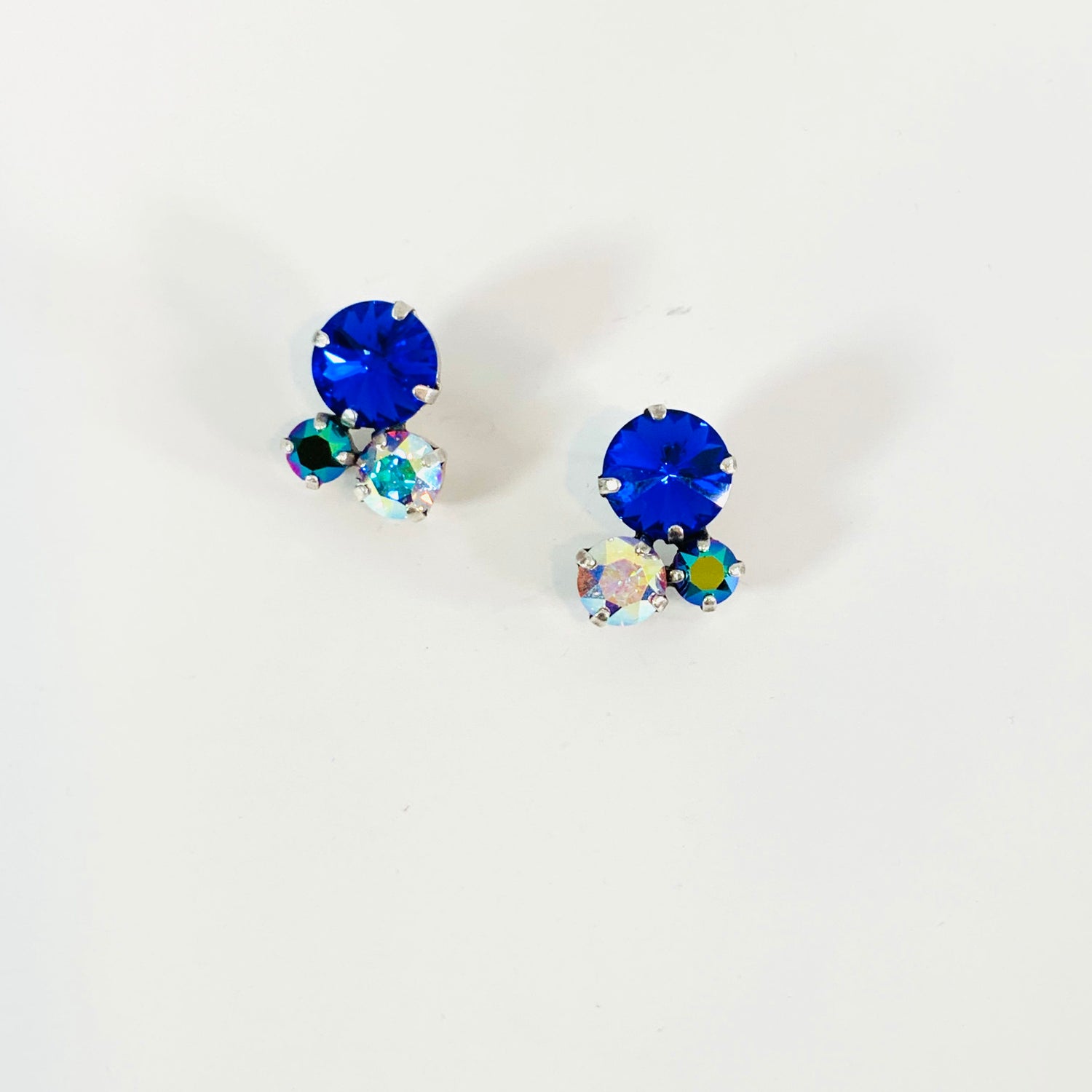 Cluster Earrings featuring Blue Shades