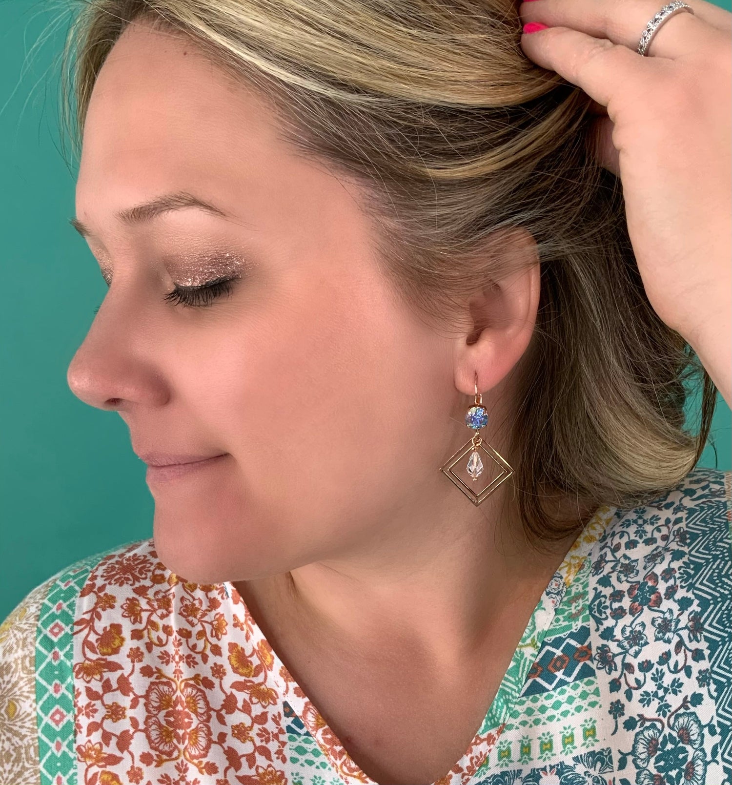 Patch It Up Geometric Earrings