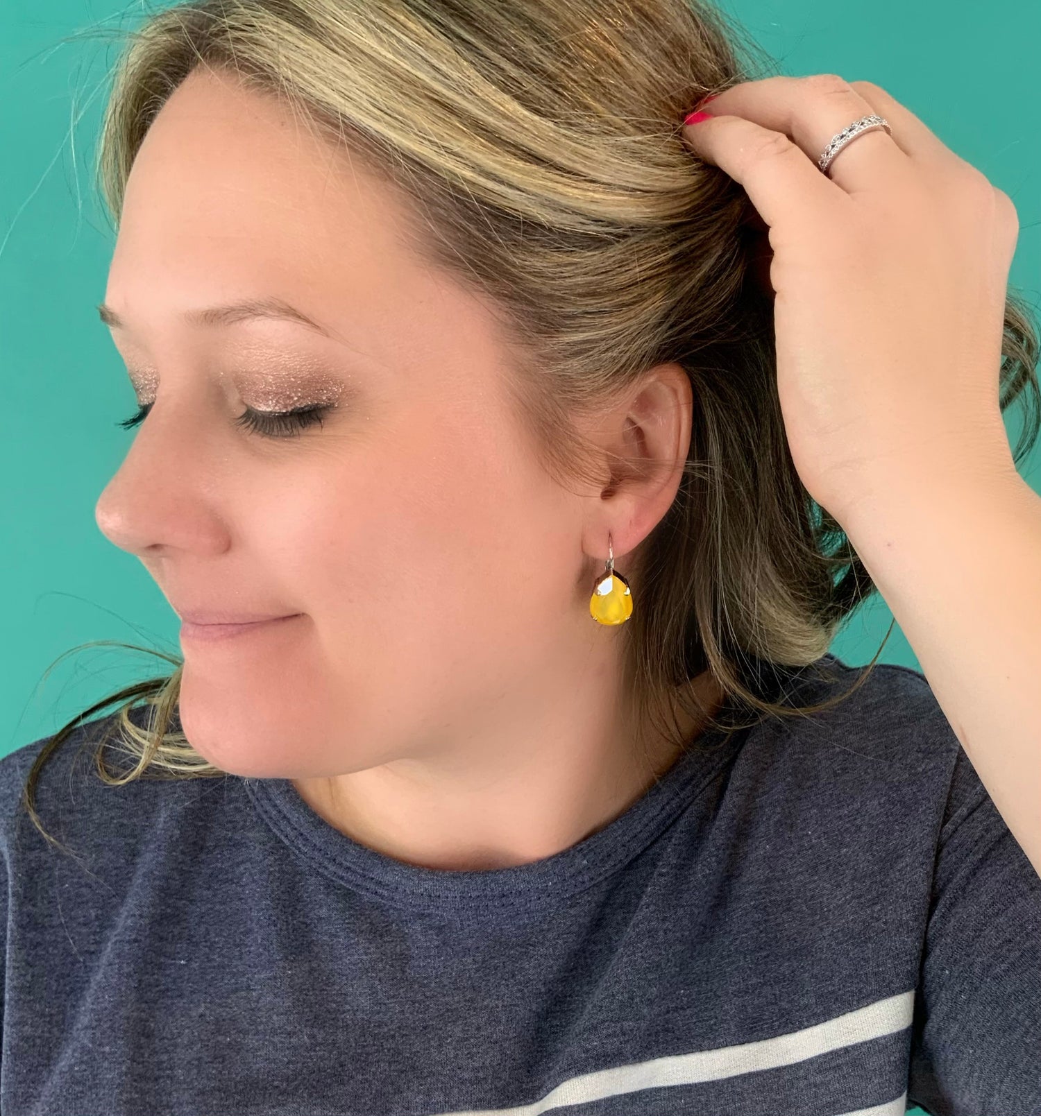 Large Pear Drop in Buttercup - KaraMarie