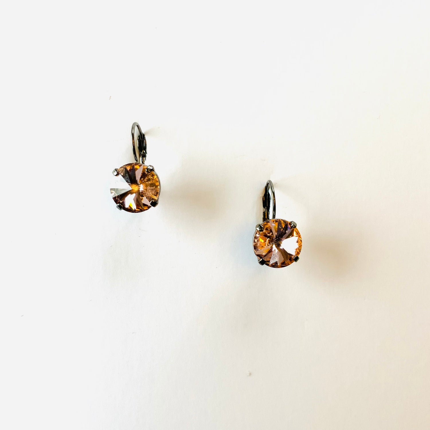 12mm Drop or Post Earrings in Vintage Rose