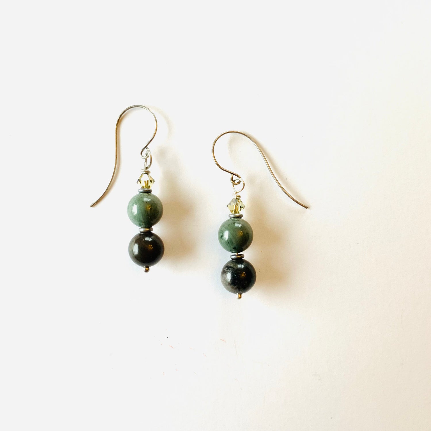 Feeling Fine Olive Drop Earrings