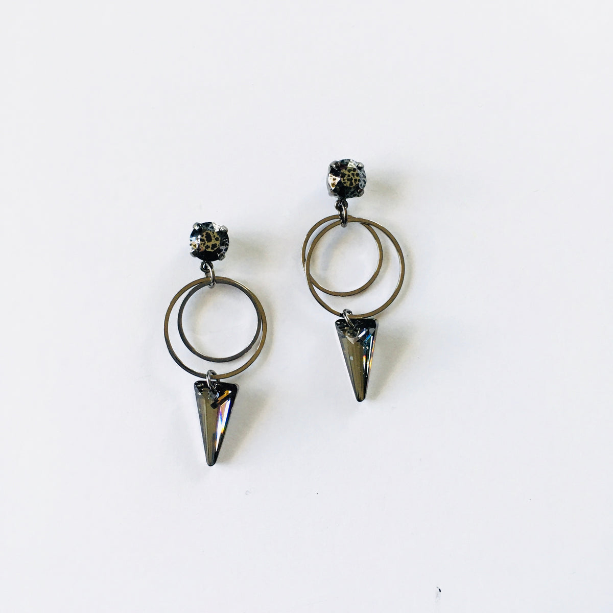 Black Spike Drop Earrings - KaraMarie