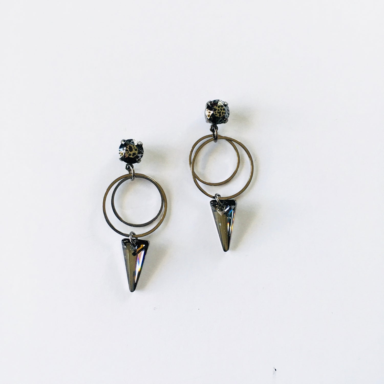 Black Spike Drop Earrings - KaraMarie
