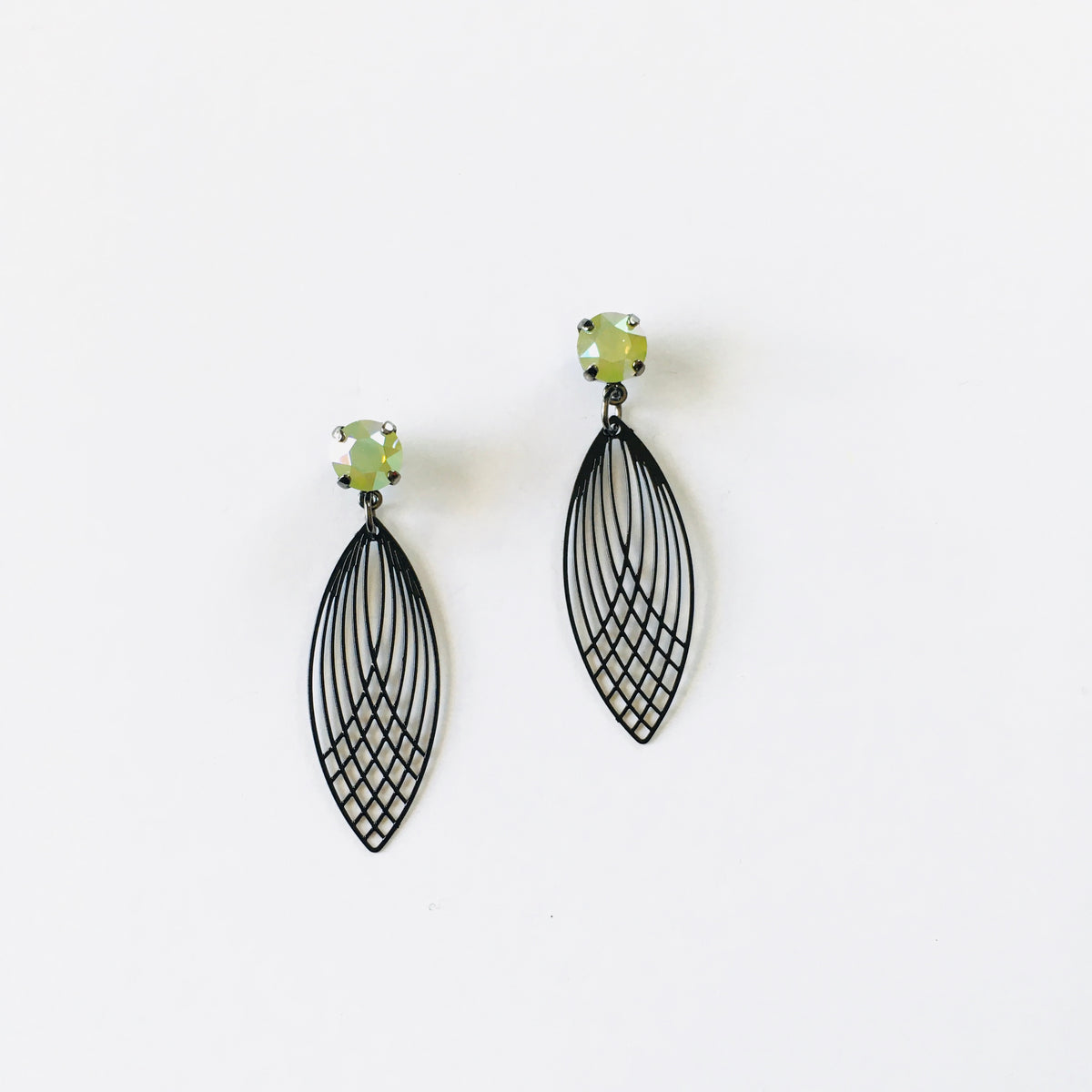 Ghoulish Green Wing Earrings - KaraMarie