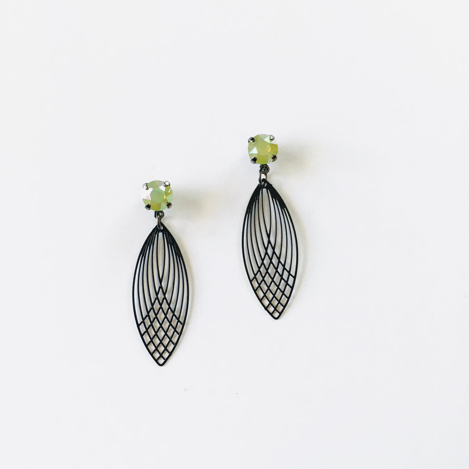 Ghoulish Green Wing Earrings - KaraMarie