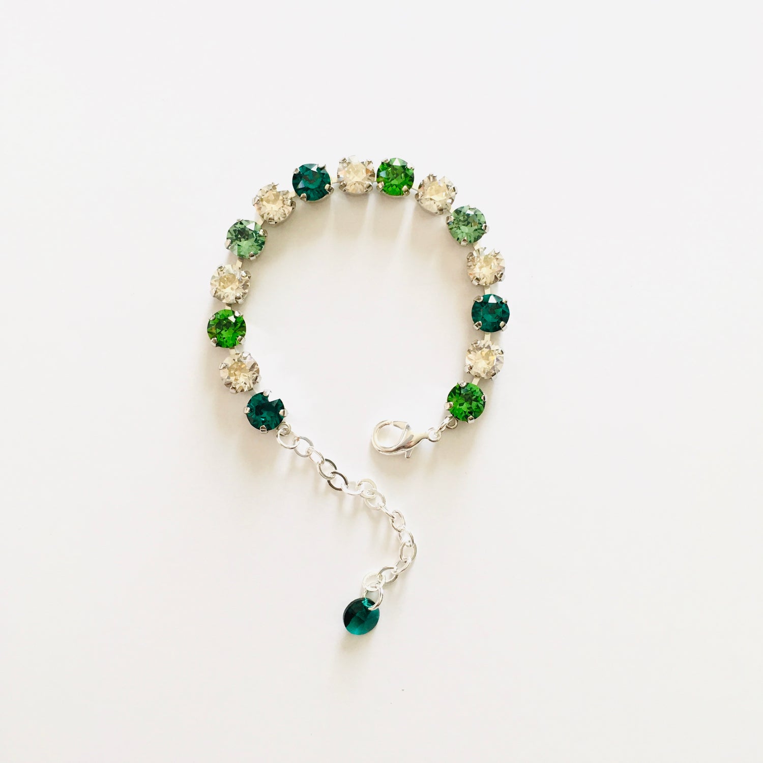 Diamonds Bracelet in Green Shades - KaraMarie