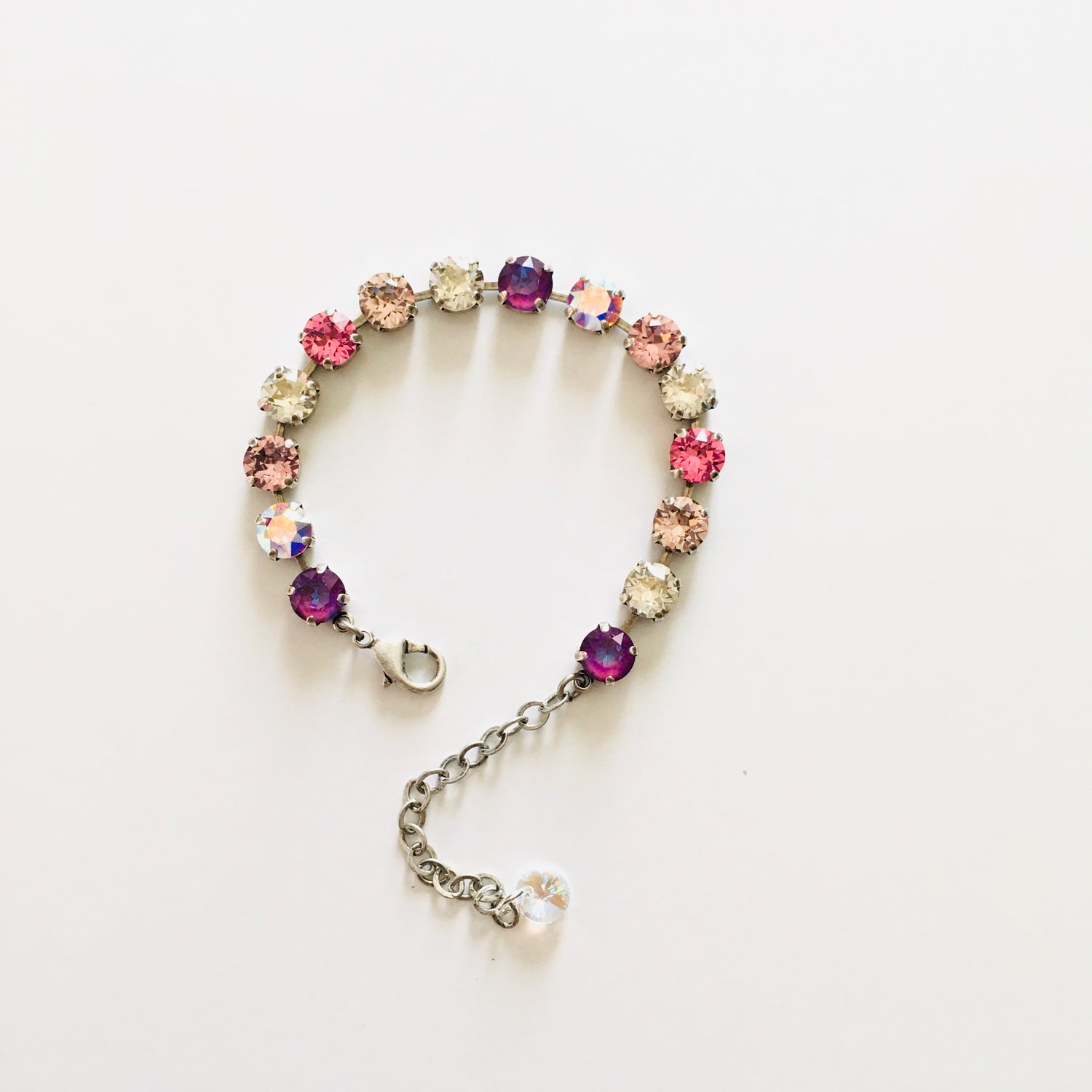 Diamonds Bracelet in Mauve + Pink Shades - KaraMarie
