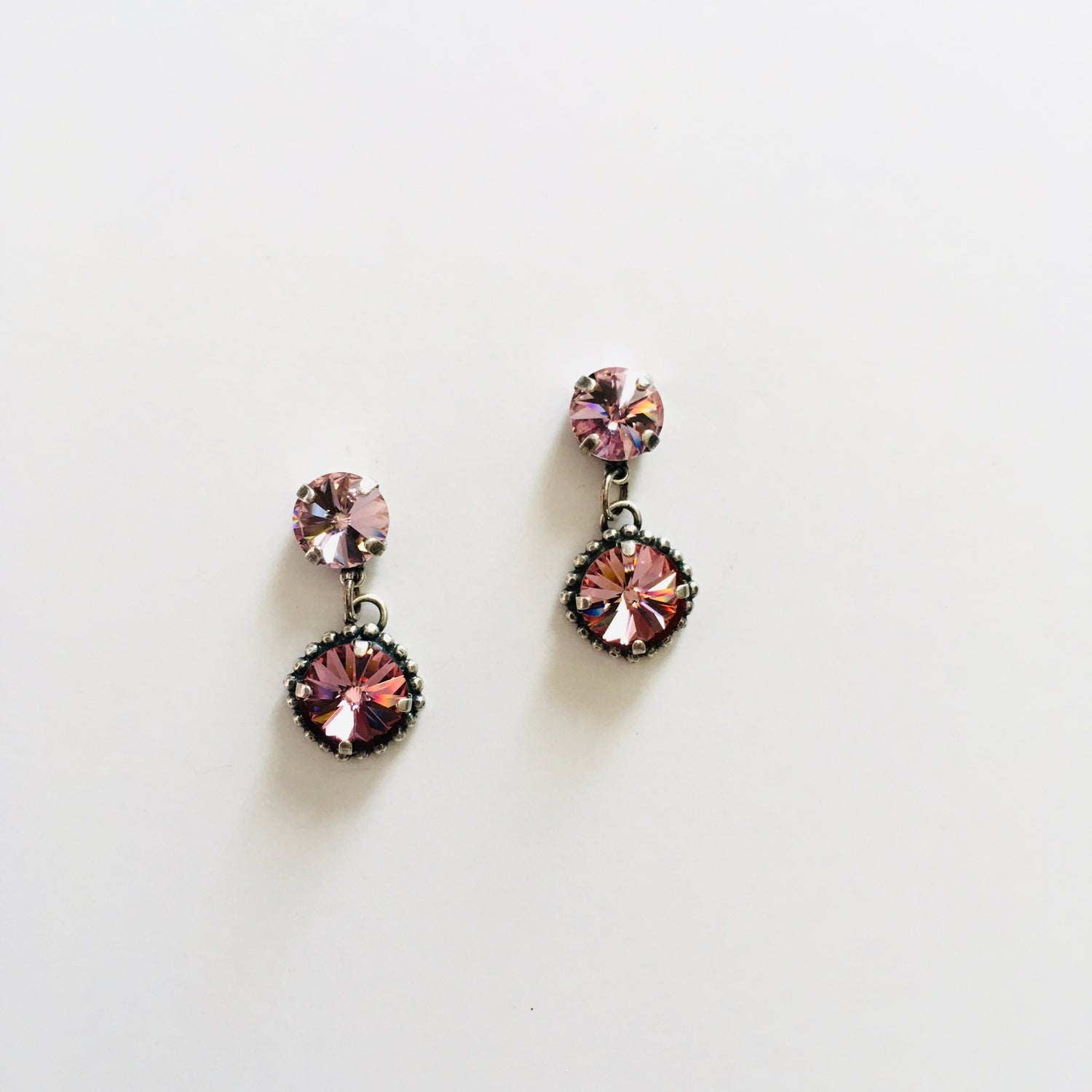 Mauve + Pink Drop Earrings - KaraMarie