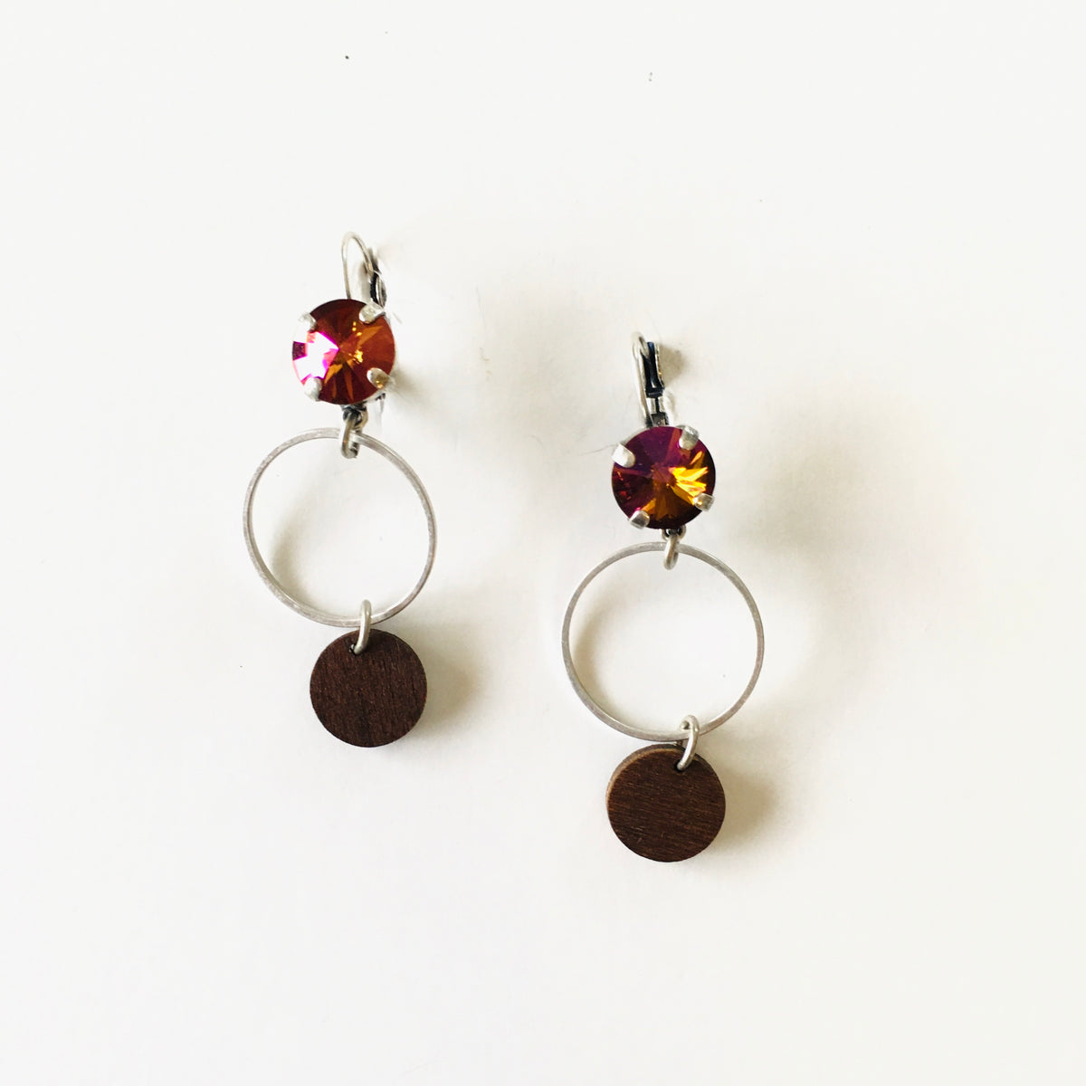 Mahogany Drop Wood Earrings - KaraMarie
