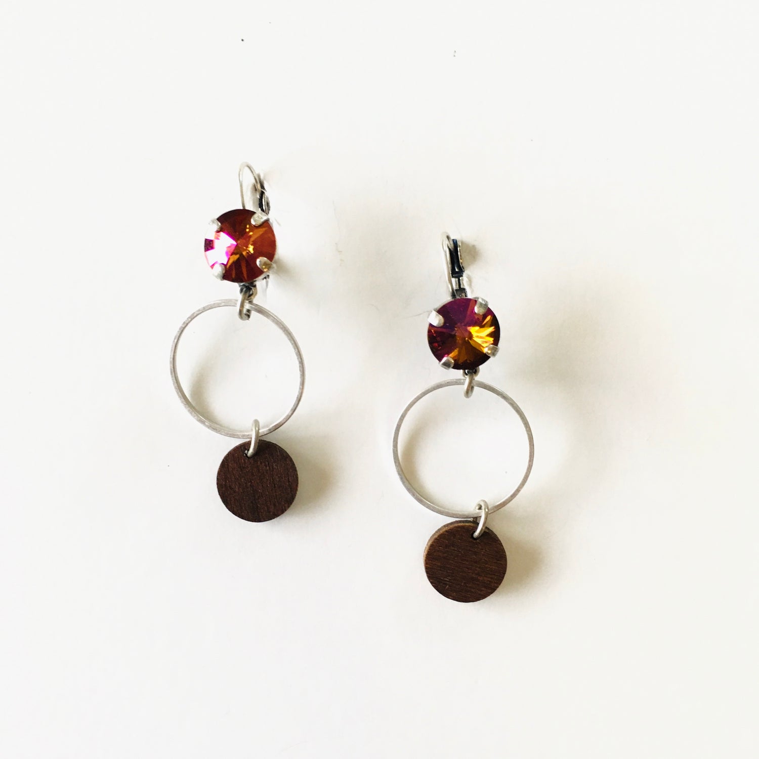 Mahogany Drop Wood Earrings - KaraMarie