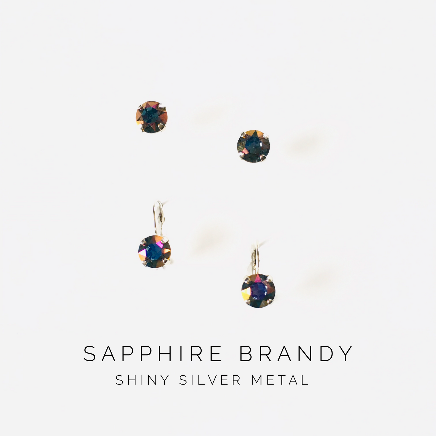 8mm Drop OR Post featuring Sapphire Brandy