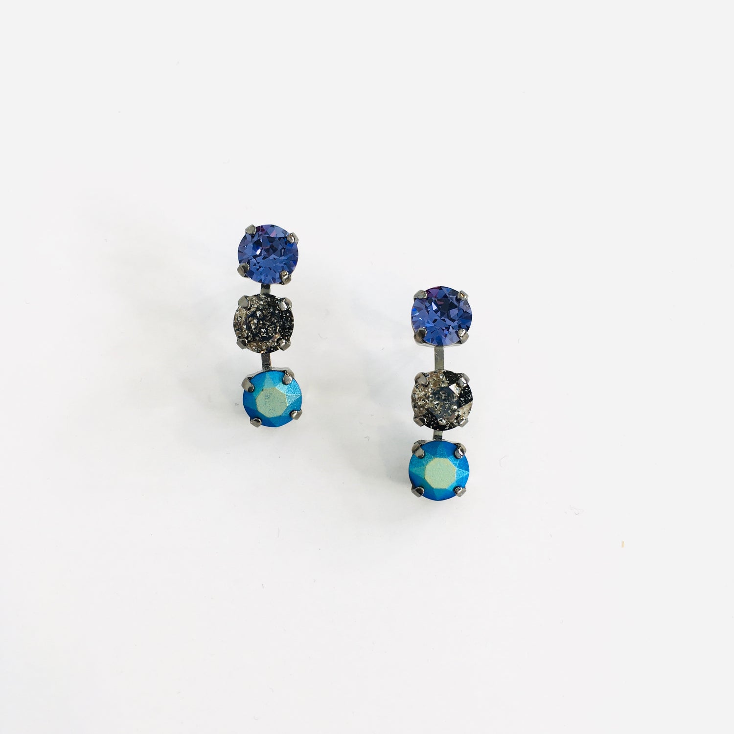 Polka Dot Earrings featuring Jet Pastel - KaraMarie