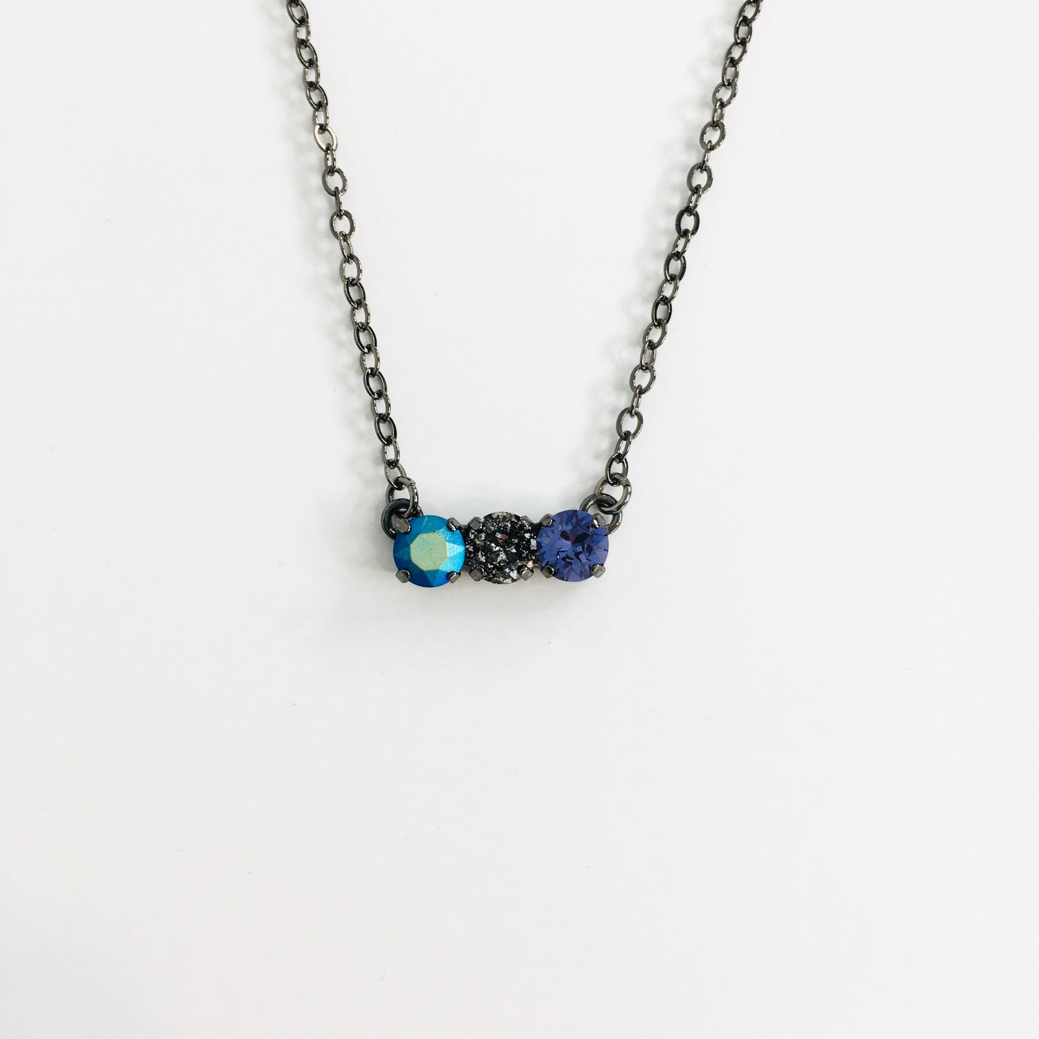 Triple Bar Necklace featuring Jet Pastel - KaraMarie