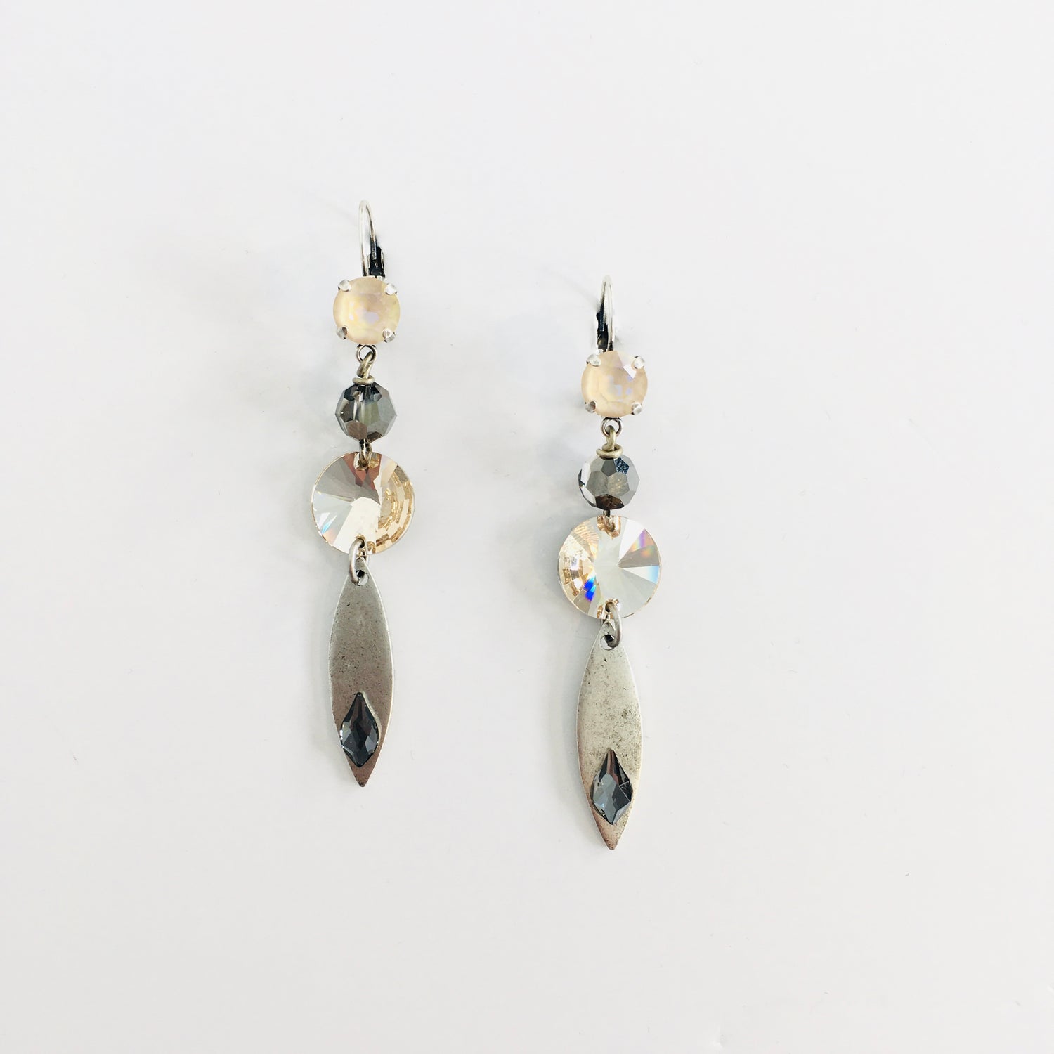 Silk Champagne Chandlier Earring
