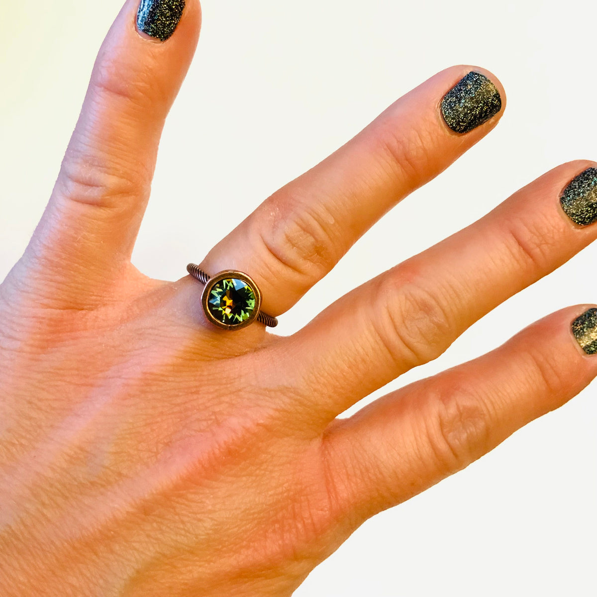 Simple Solitaire Ring featuring Twilight - KaraMarie