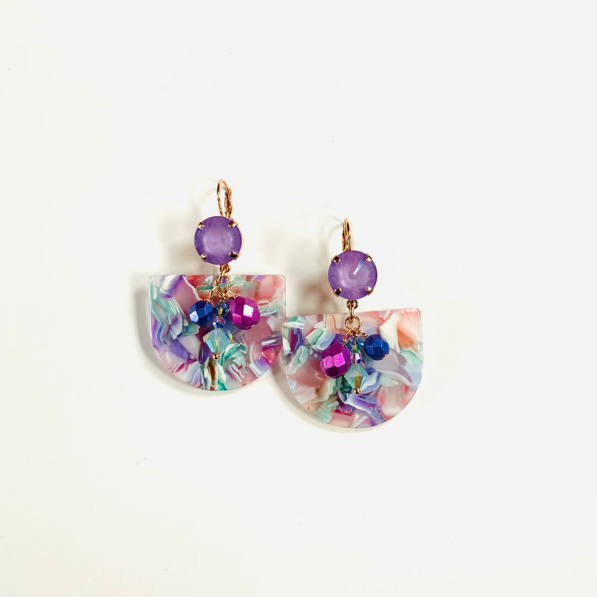 Pastel Lavender Drop Earrings - KaraMarie